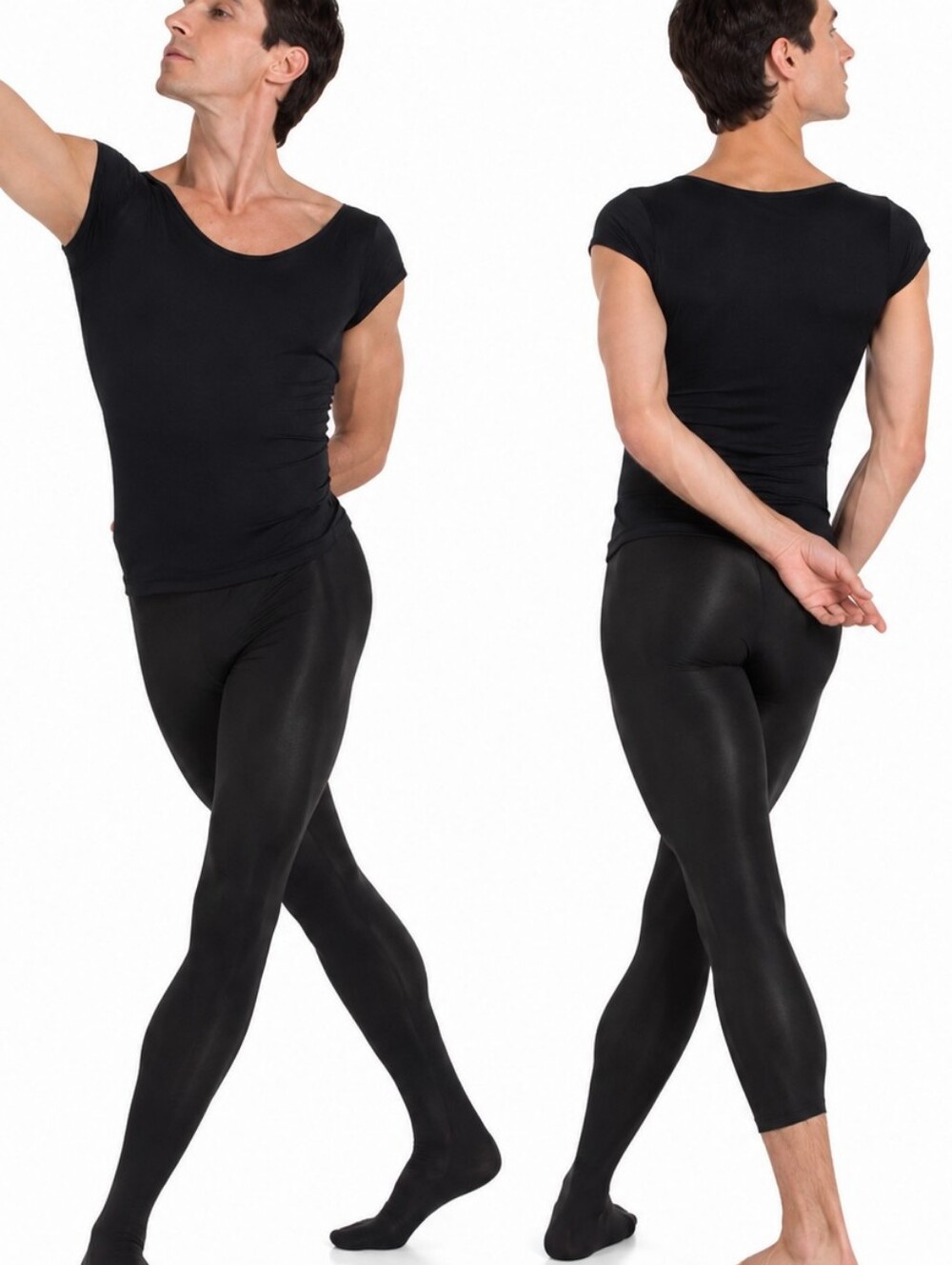 Nwt Body Wrappers Black M90 Men's Basic Dance Tights Performance Theater USA